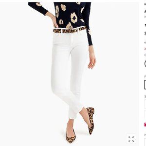 Jcrew white midrise toothpick jeans 29